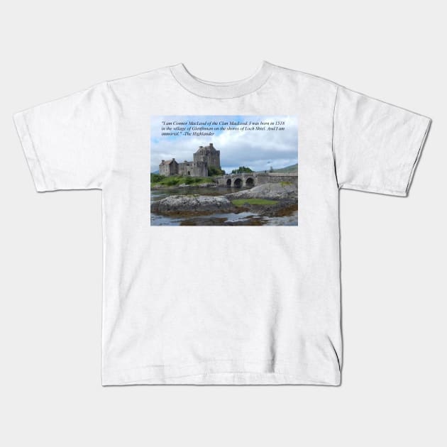 Connor MacLeod Castle Kids T-Shirt by Quotechella Merch